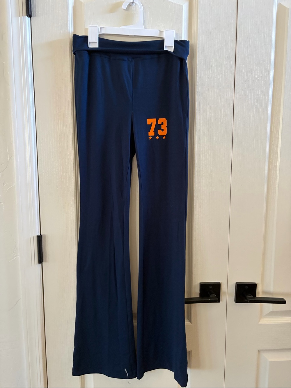 refuge Navy Leggings with Orange 73 Graphic